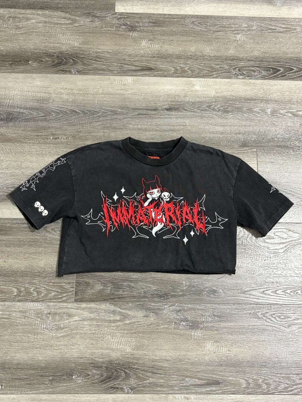 Cool The Immaterial Girl Crop Top Shirt Y2K Japanese Skater - Women’s Large